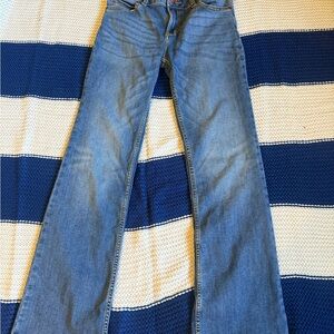 Wrangler Girls Bootcut Jeans Size 5/6 Blue Denim Stretch